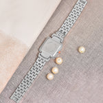 Shunya New Classic Attractive White Dial Diamond Watch for Women & Girls