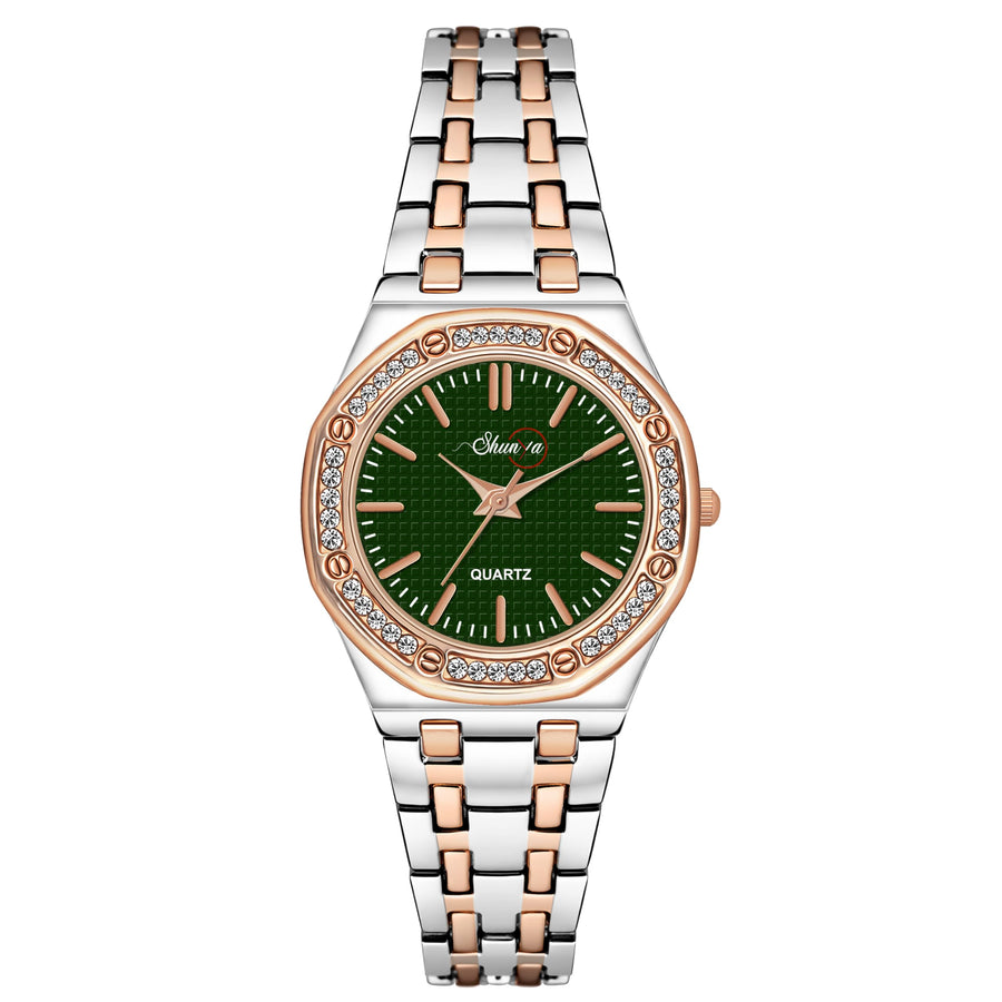 Shunya Green Dial Luxury Design Elegant & Stylish Wrist Watch for Women