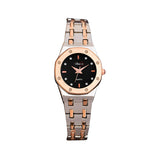 Shunya Black Round Dial Luxury Women's Quartz Analog Watch