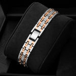 Shunya White Rose Gold Dial, Crystal Diamond Studded Bezel Luxury Gift Watch
