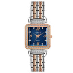 Shunya Luxury Designer Blue Dial with Crystal Studded Bezel Women's Watch