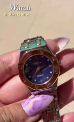 Shunya Premium Blue Dial with Rose Gold Bezel Fashion Wrist Watch for Ladies video